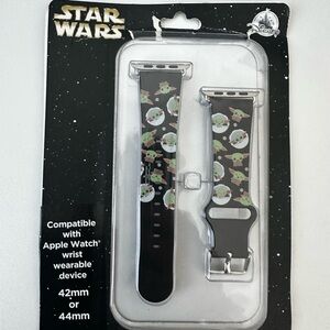 Star Wars Grogu Silicone Watch Band - Black & Green